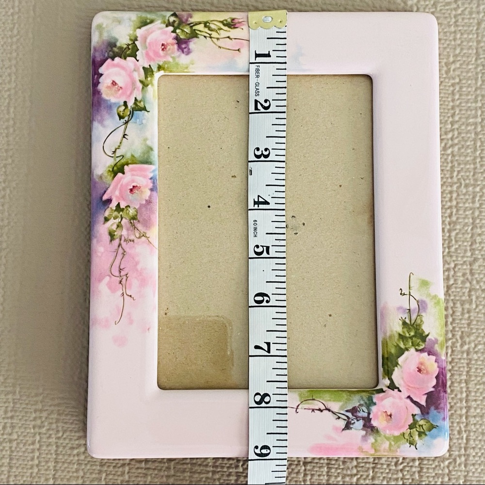 Picture frame, pink/purple, floral, 5”x7” - Picture 10 of 12